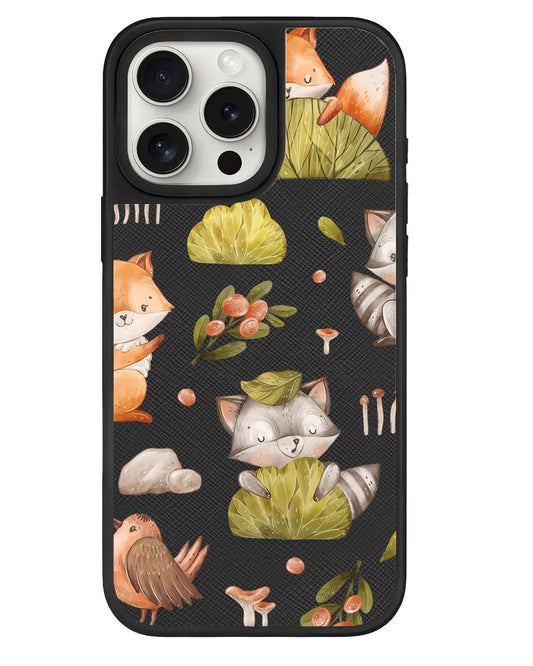 ปลอกหนังสำหรับ iPhone - แรคคูนและผองเพื่อน