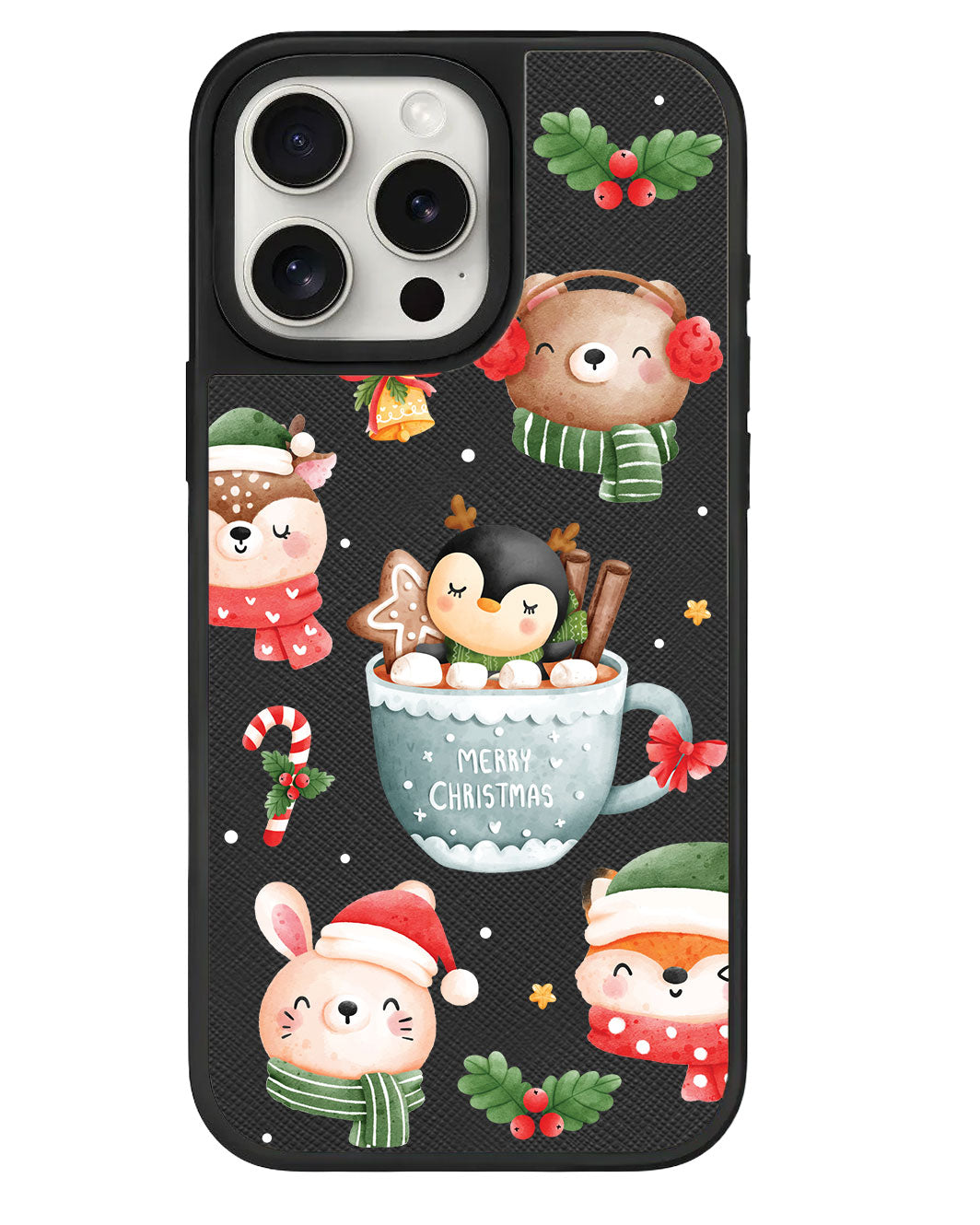 قبضة جلدية لهاتف iPhone - Storybook Christmas 2.0