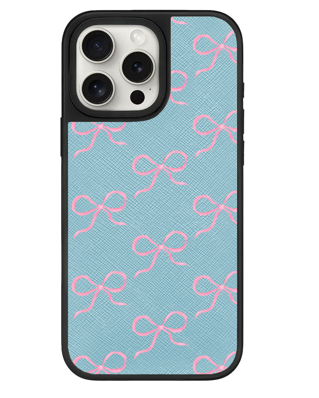 ที่จับหนังสำหรับ iPhone - โบว์สีชมพู Coquette