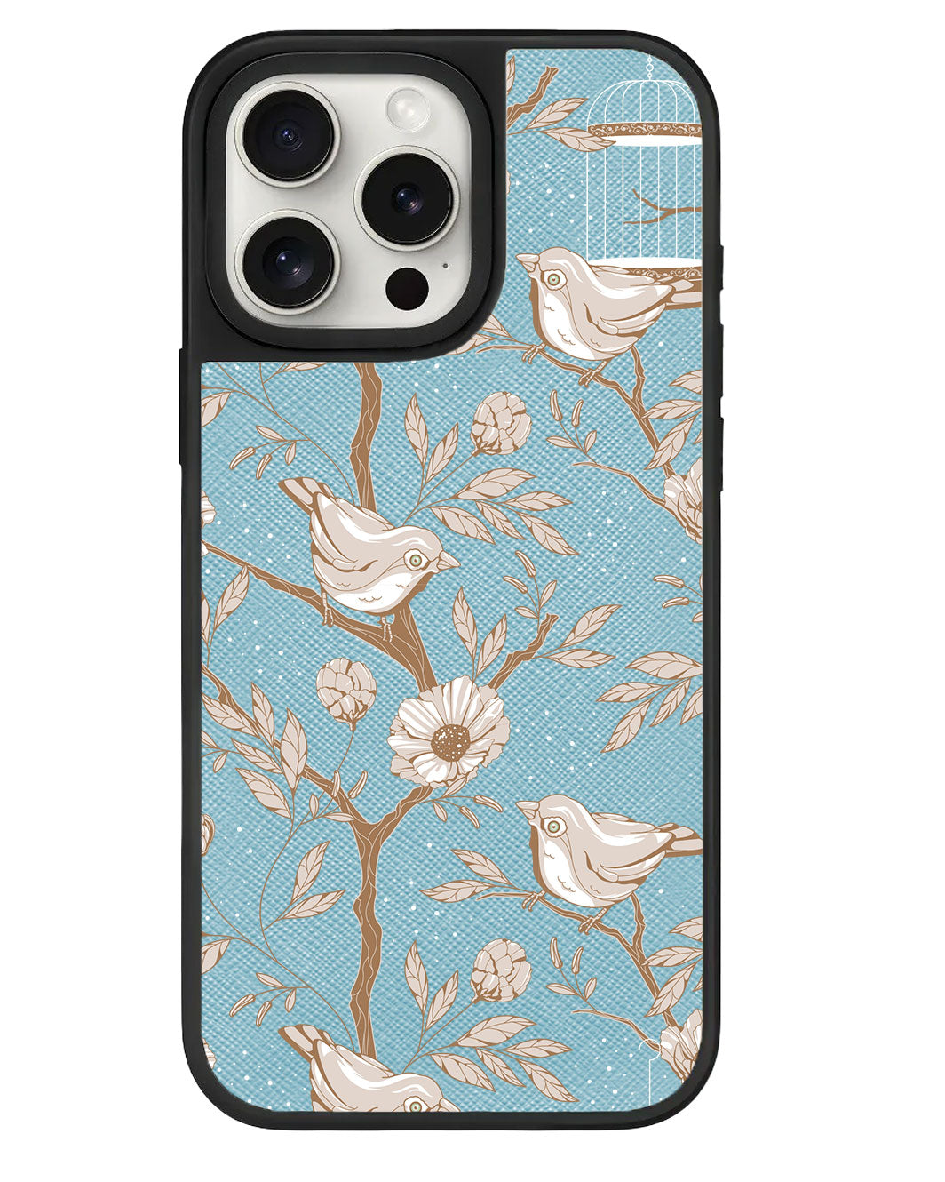 เคสหนัง iPhone - Lovebird Monochrome 3.0