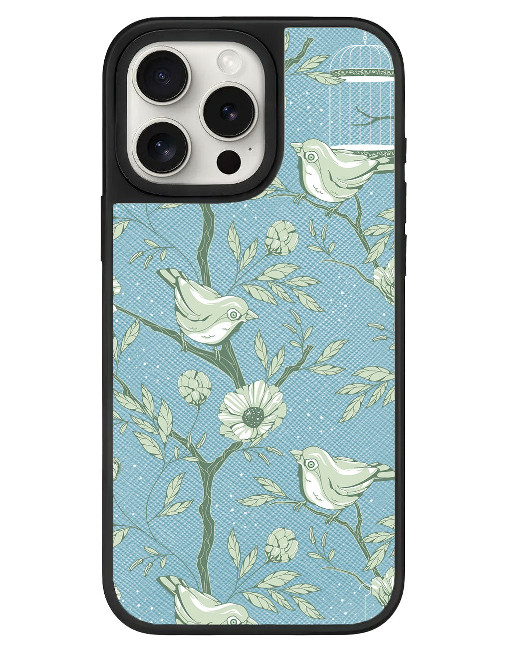 เคสหนังสำหรับ iPhone - Lovebird Monochrome 4.0