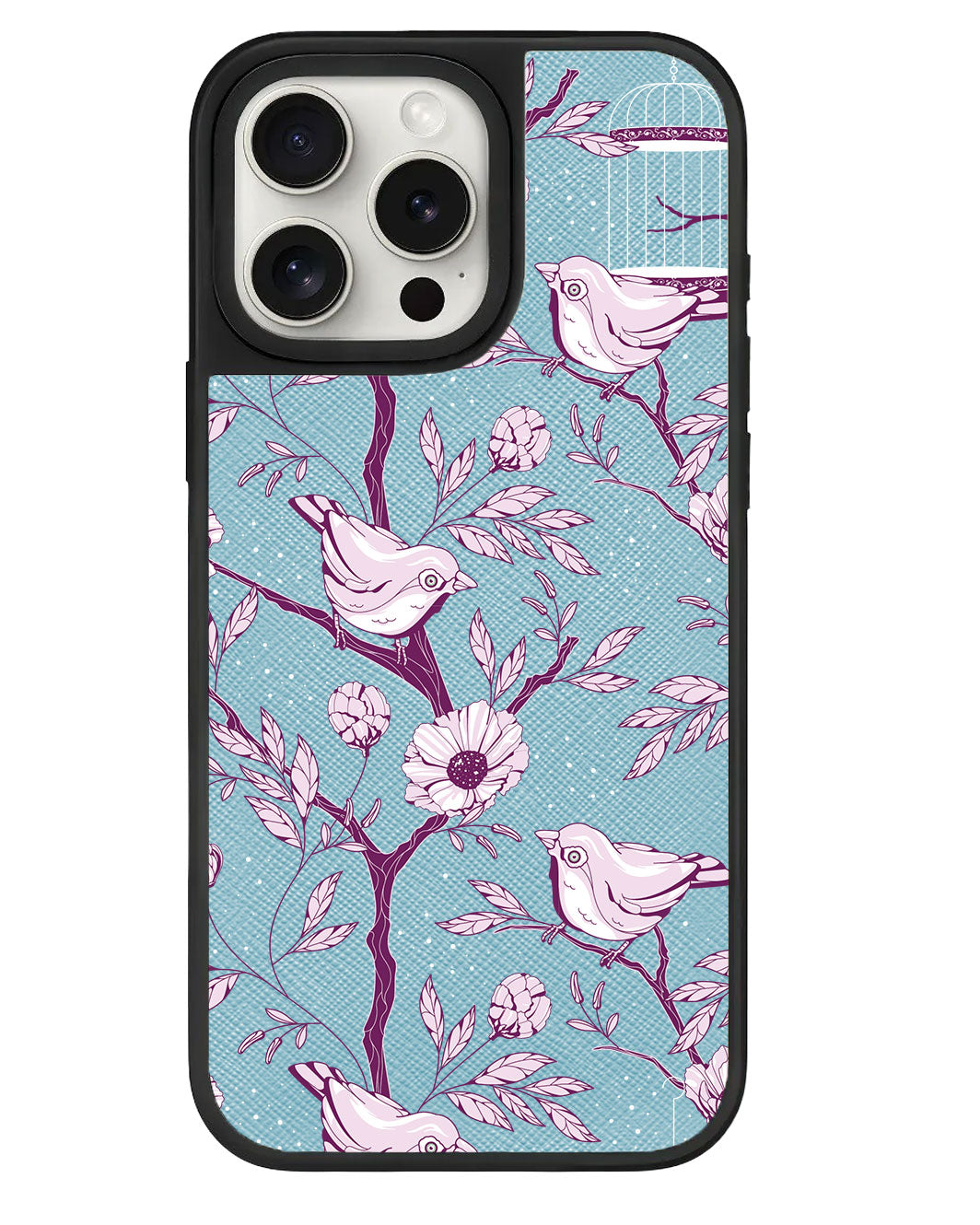 เคสหนัง iPhone - Lovebird Monochrome 5.0