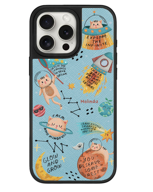 iPhone Leather Grip - Spaceship