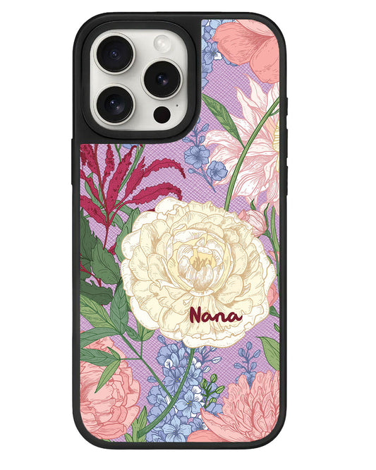 iPhone Leather Grip - เดือนกรกฎาคม Delphinium