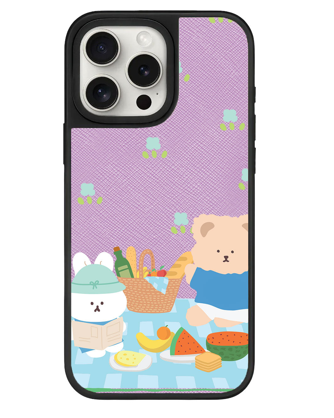 ที่จับหนังสำหรับ iPhone - Picnic Bear Blue