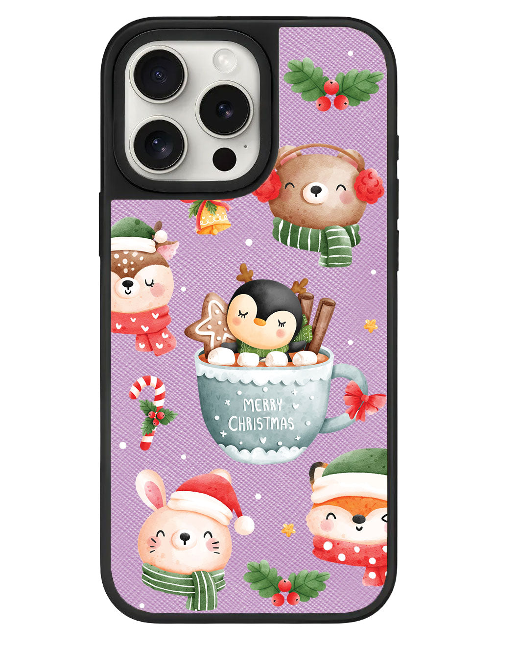 قبضة جلدية لهاتف iPhone - Storybook Christmas 2.0