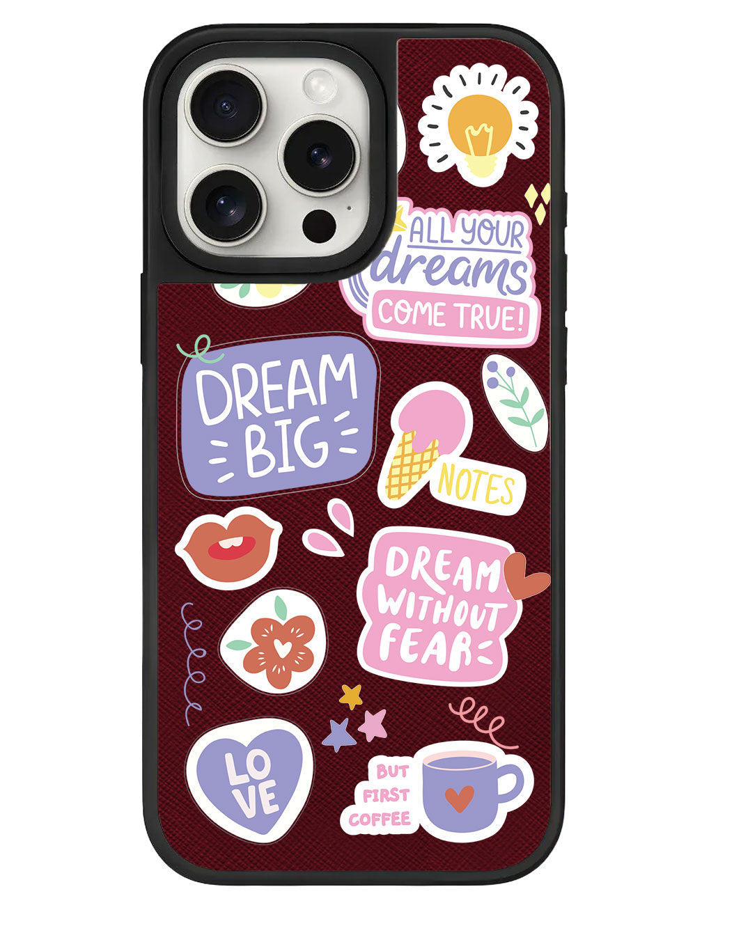 สติ๊กเกอร์แพ็ก Dream สำหรับ iPhone Leather Grip