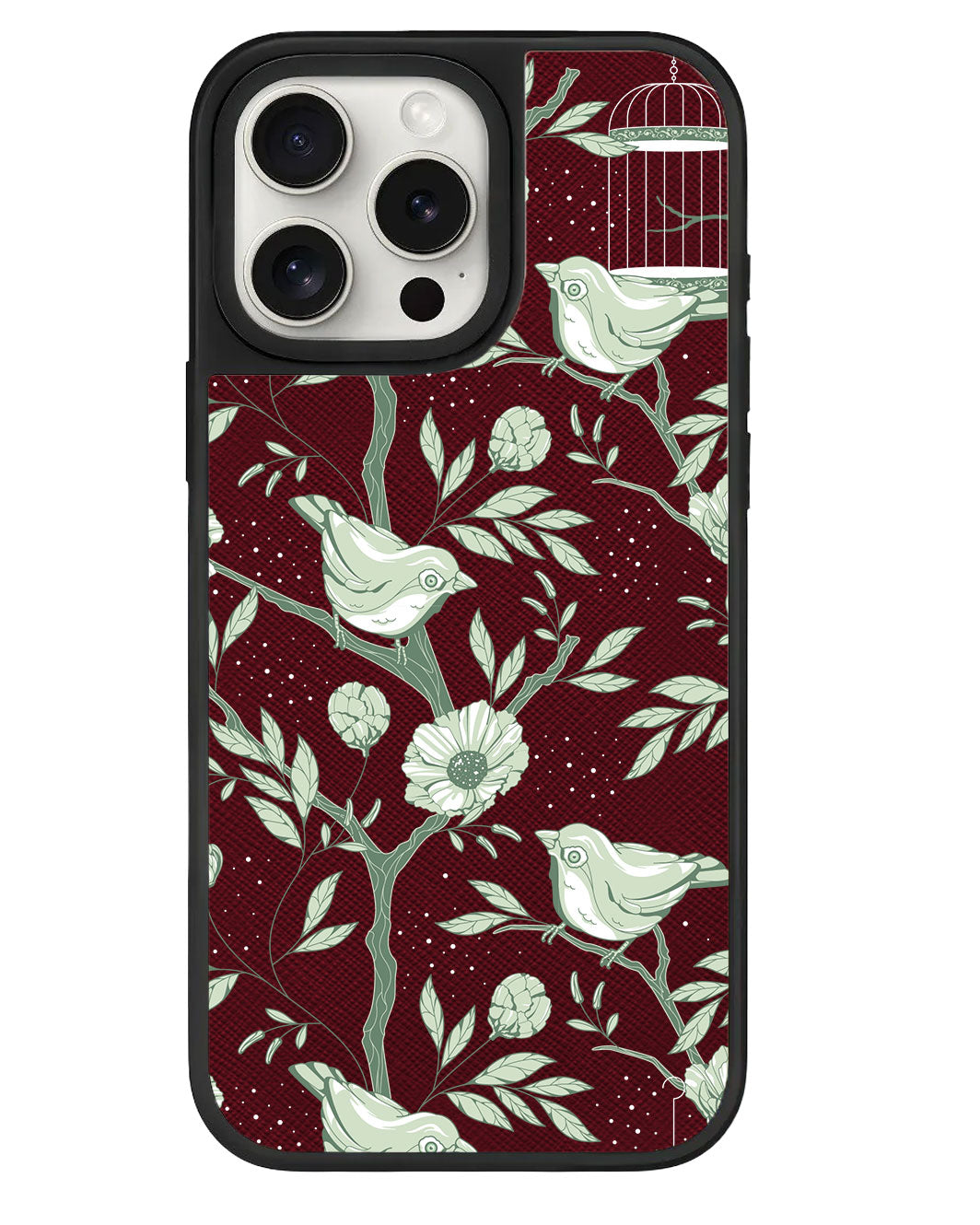 เคสหนังสำหรับ iPhone - Lovebird Monochrome 4.0