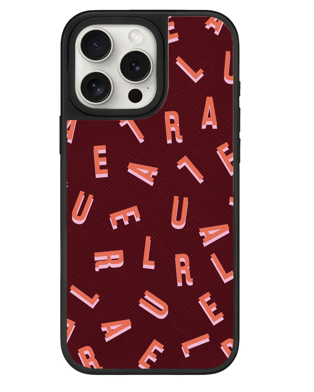 ที่จับหนังสำหรับ iPhone - CUSTOM MONOGRAM 1.0 สี Coral