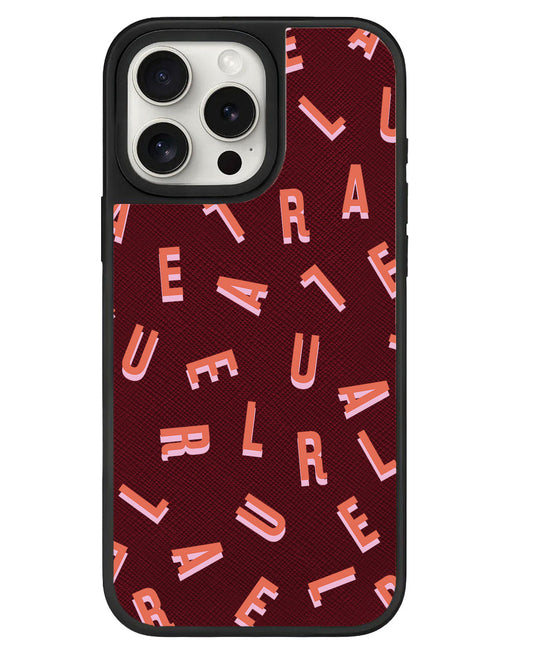 ที่จับหนังสำหรับ iPhone - CUSTOM MONOGRAM 1.0 สี Coral