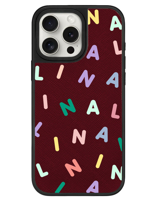 ที่จับหนังสำหรับ iPhone - CUSTOM MONOGRAM 2.0 สีรุ้ง