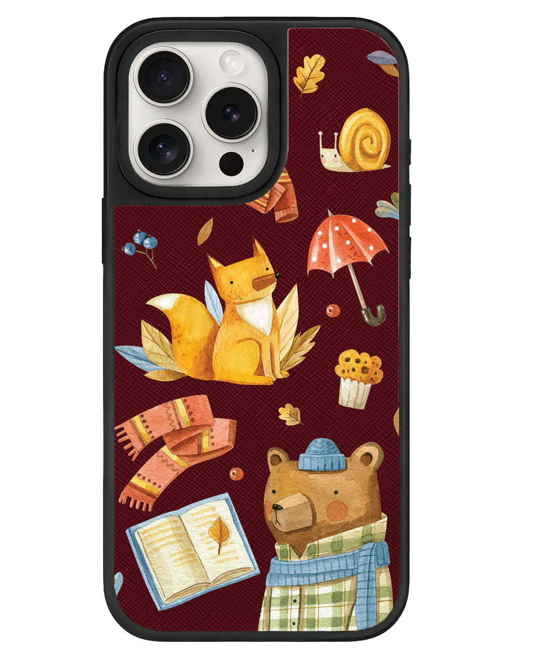 ที่จับหนังสำหรับ iPhone - ลาย Bear &amp; Fox