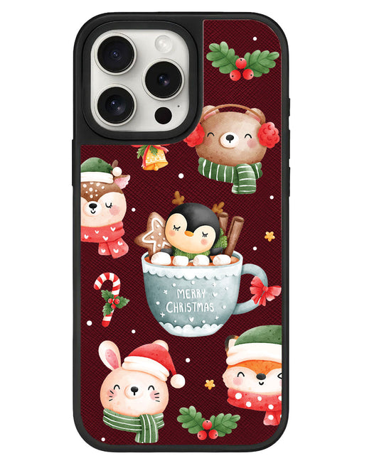 قبضة جلدية لهاتف iPhone - Storybook Christmas 2.0