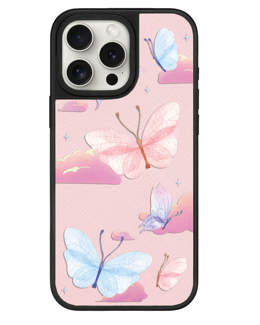 ที่จับหนังสำหรับ iPhone - ลาย Butterfly &amp; Clouds