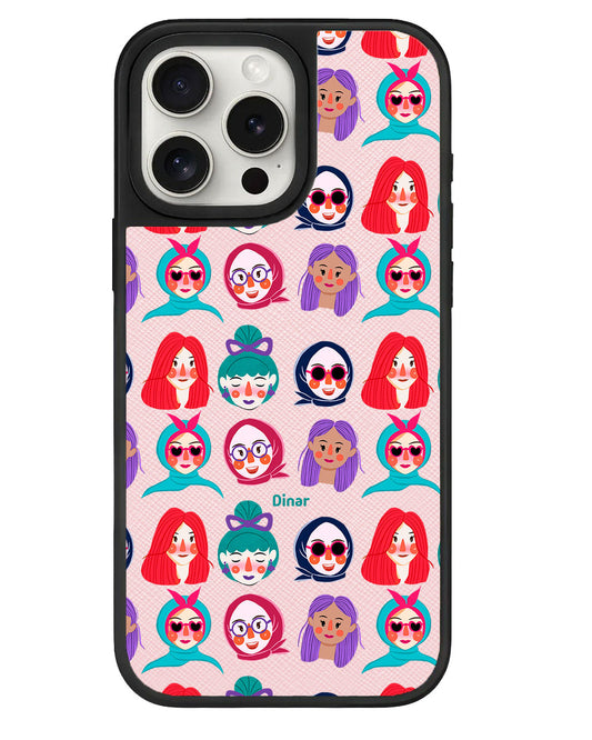 iPhone Leather Grip - Cute Sweety Faces
