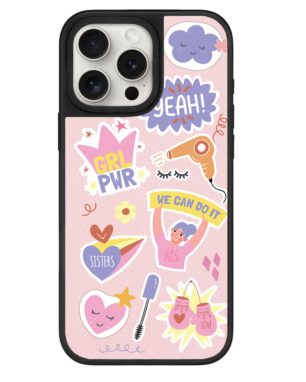 สติ๊กเกอร์แพ็ก Girl Power สำหรับ iPhone Leather Grip