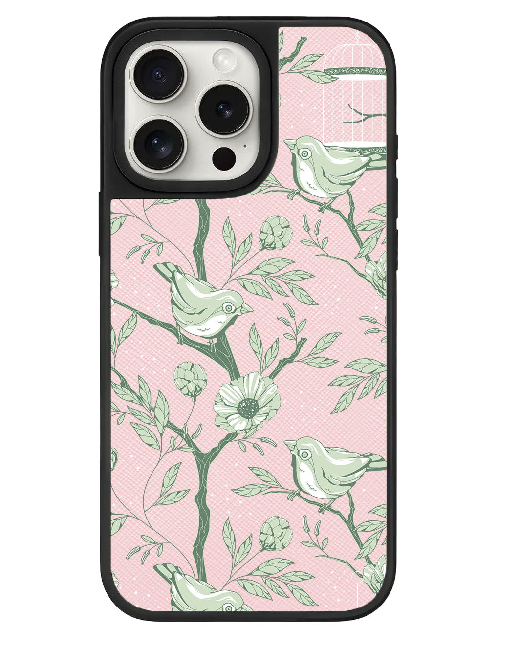 เคสหนังสำหรับ iPhone - Lovebird Monochrome 4.0