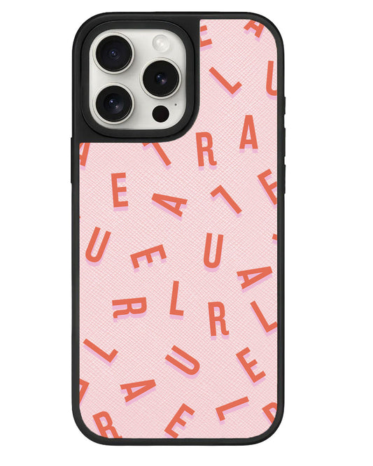 ที่จับหนังสำหรับ iPhone - CUSTOM MONOGRAM 1.0 สี Coral
