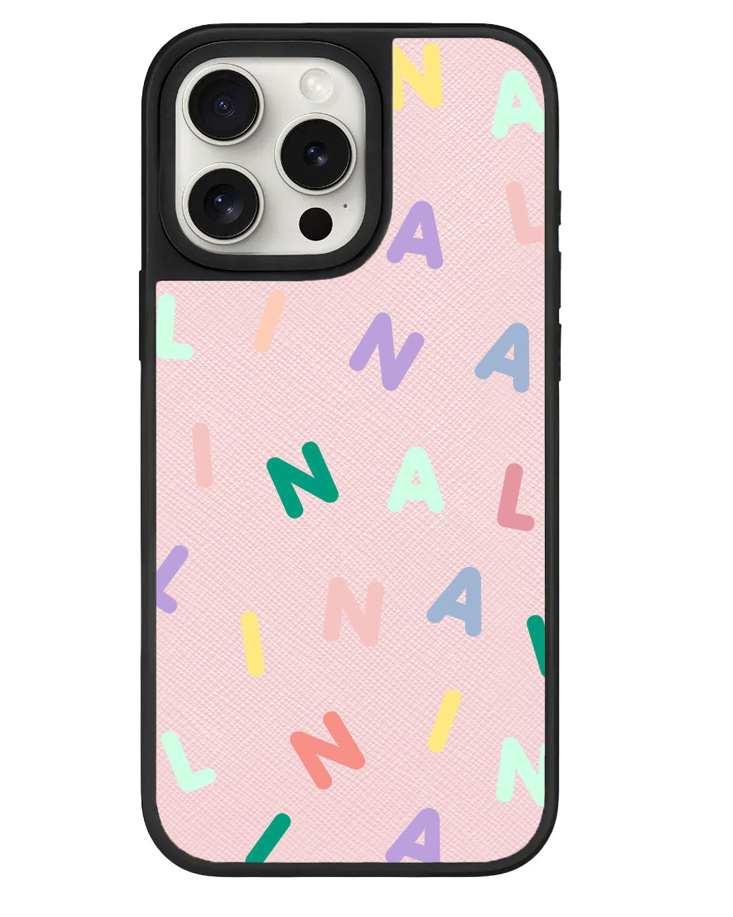ที่จับหนังสำหรับ iPhone - CUSTOM MONOGRAM 2.0 สีรุ้ง