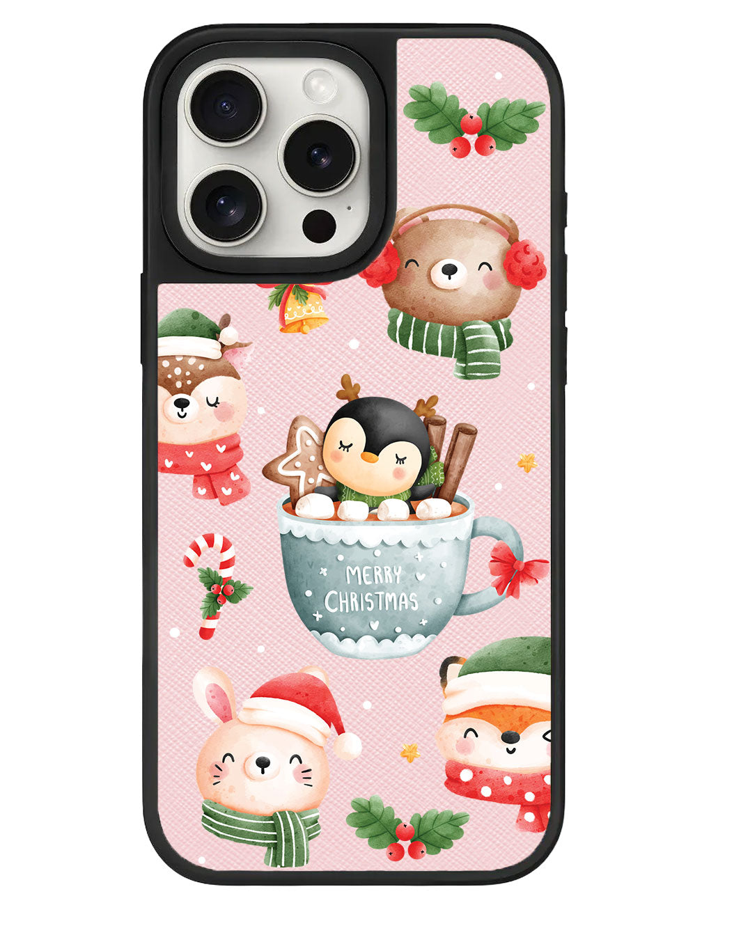 قبضة جلدية لهاتف iPhone - Storybook Christmas 2.0
