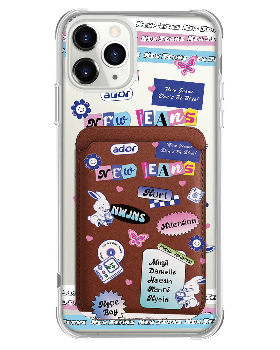 iPhone Magnetic Wallet Case - New Jeans Sticker Pack