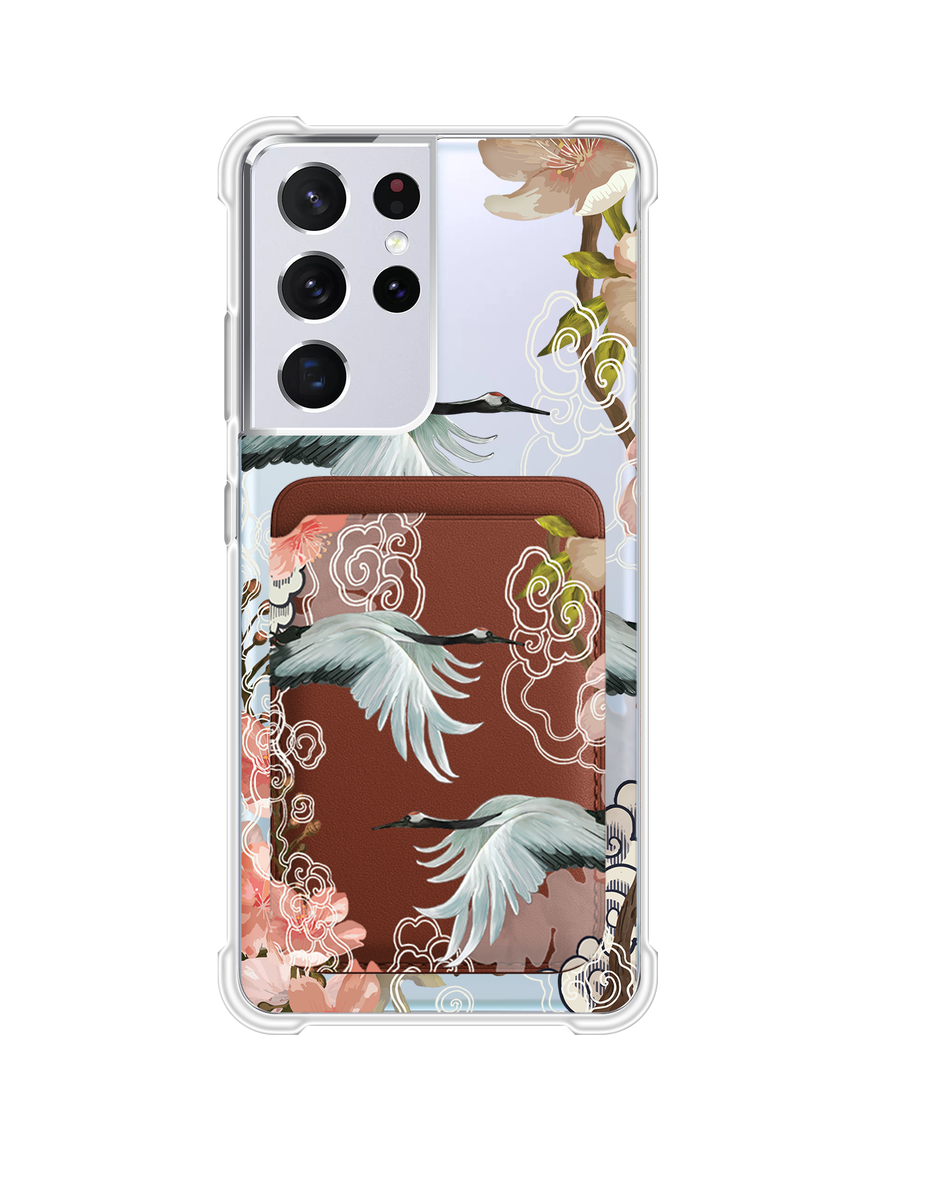 Android Magnetic Wallet Case - Oil Painting Birds