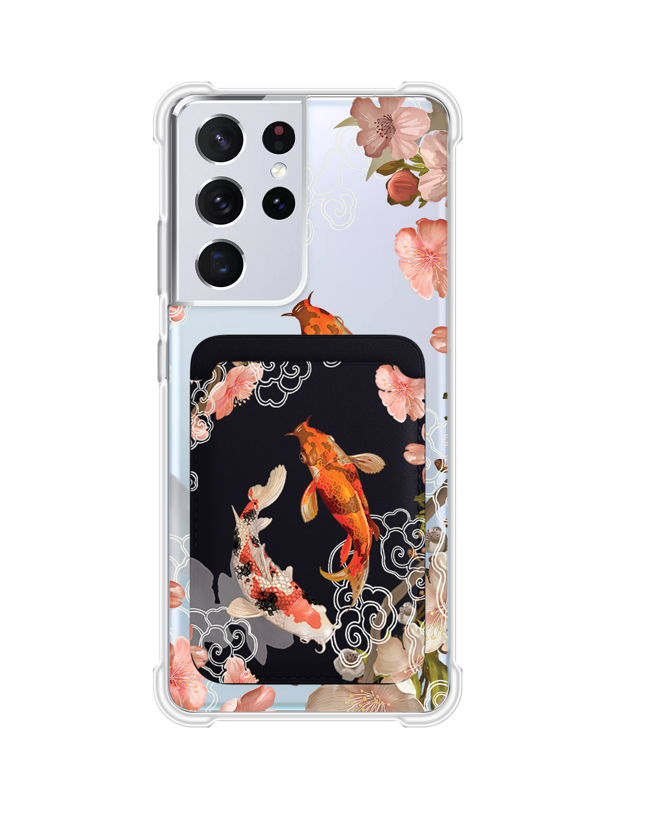 Android Magnetic Wallet Case - Oil Painting Koi