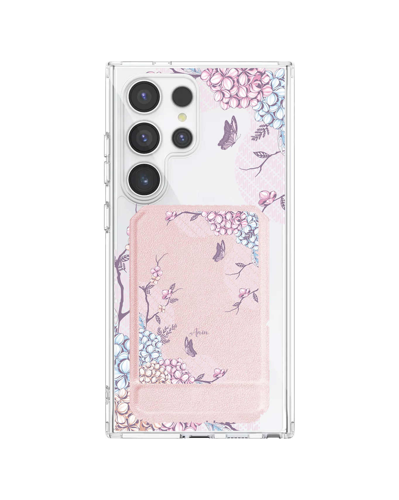 Android Magnetic Multifold Wallet - Batik Floral