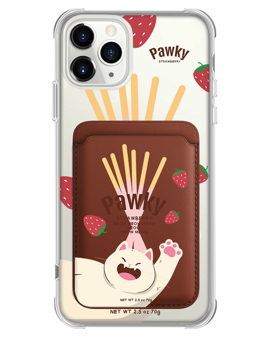iPhone Magnetic Wallet Case - Pawky Cat