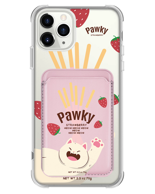 iPhone Magnetic Wallet Case - Pawky Cat