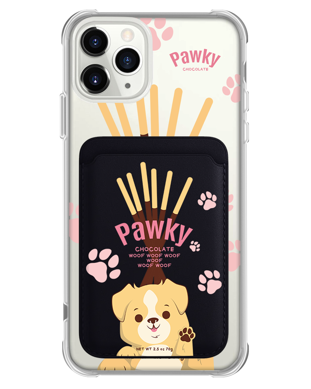 iPhone Magnetic Wallet Case - Pawky Dog