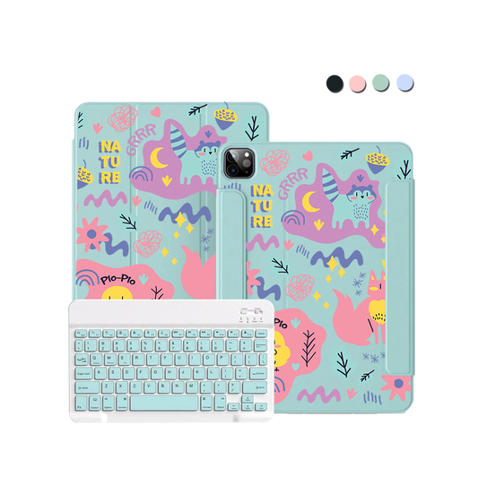 ฝาพับคีย์บอร์ดไร้สายสำหรับ iPad / Android Tab - Pio n Friends