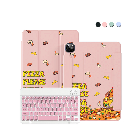 ฝาพับคีย์บอร์ดไร้สายสำหรับ iPad / Android - Pizza Please