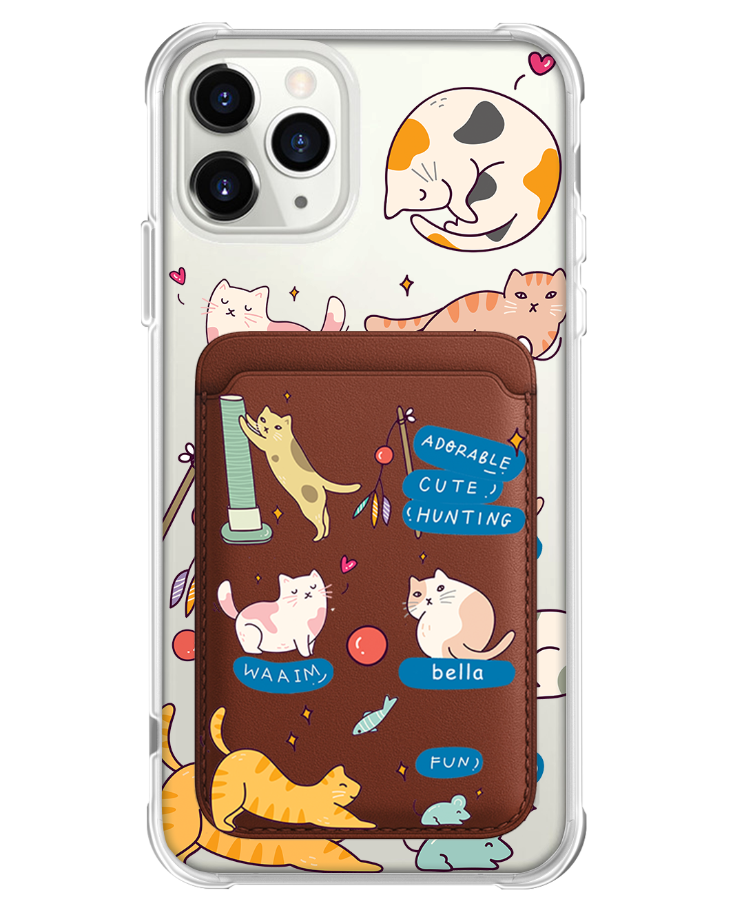 iPhone Magnetic Wallet Case - Playful Cat 2.0