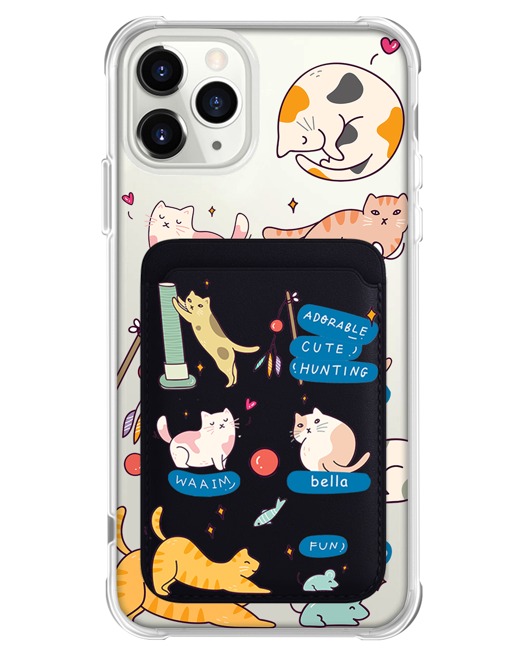 iPhone Magnetic Wallet Case - Playful Cat 2.0