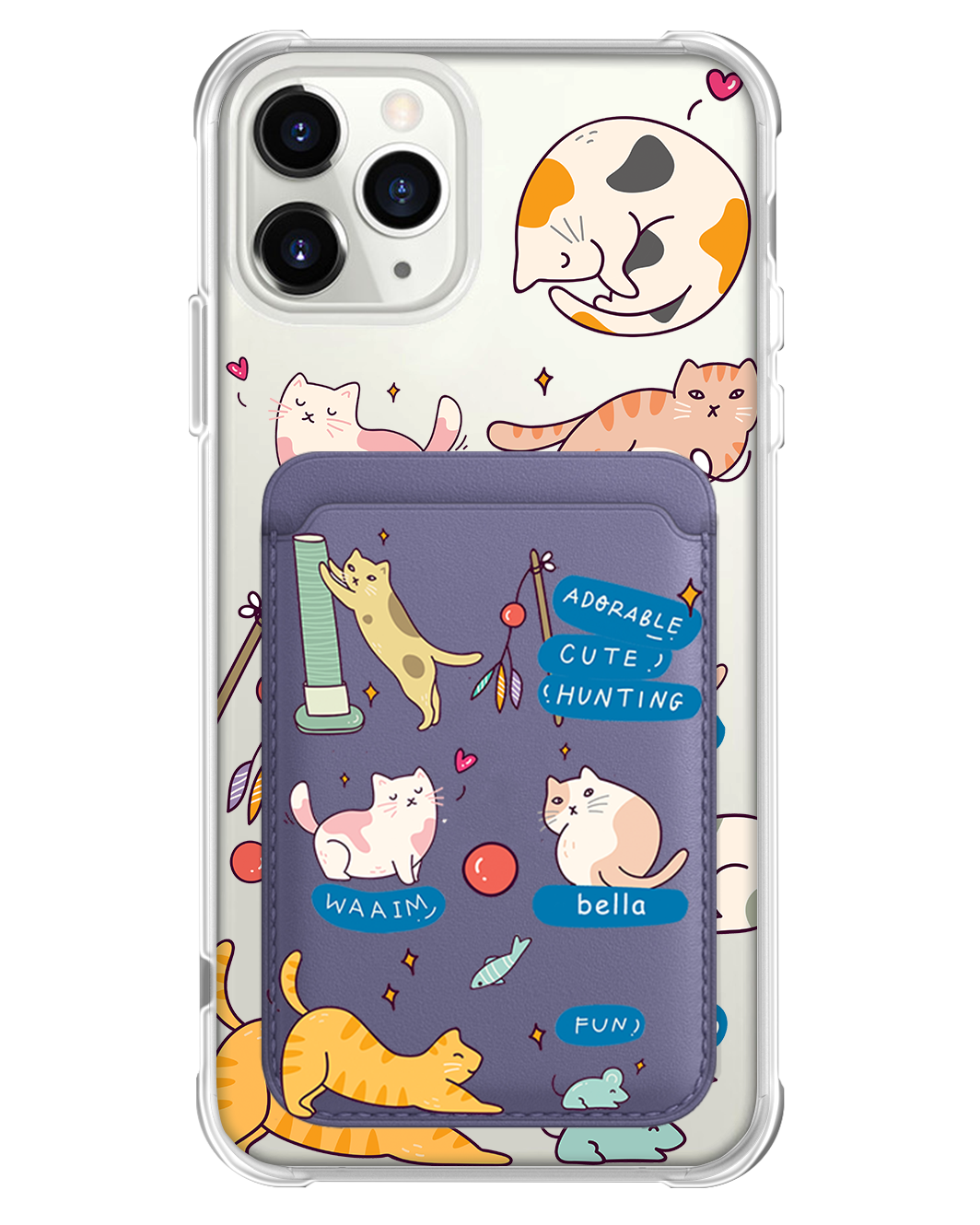 iPhone Magnetic Wallet Case - Playful Cat 2.0