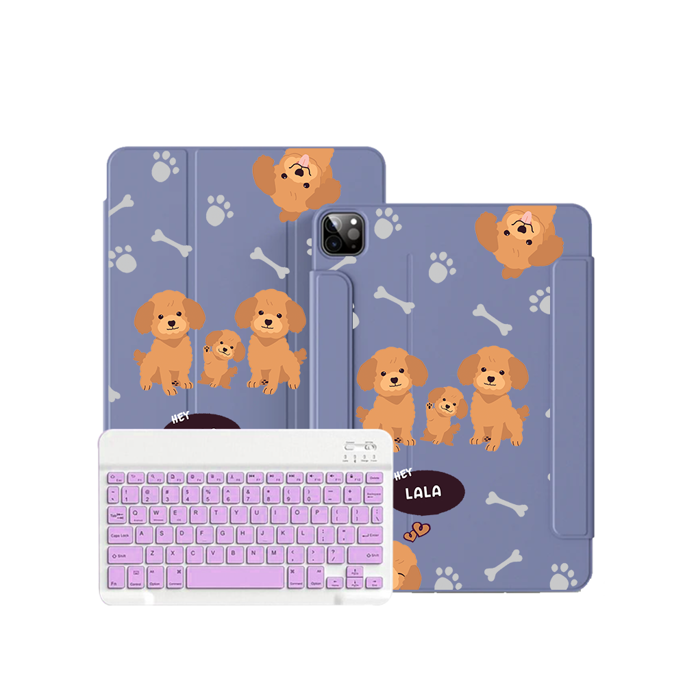 ฝาพับคีย์บอร์ดไร้สายสำหรับ iPad / Android Tab - Poodle Squad 1.0