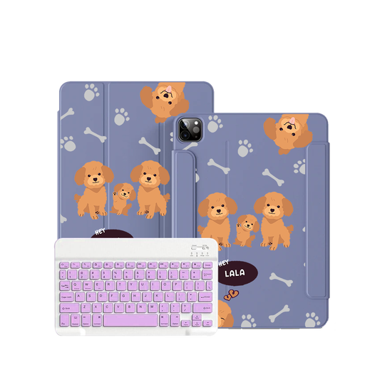 ฝาพับคีย์บอร์ดไร้สายสำหรับ iPad / Android Tab - Poodle Squad 1.0