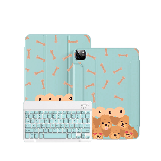 ฝาพับคีย์บอร์ดไร้สายสำหรับ iPad / Android Tab - Poodle Squad 3.0