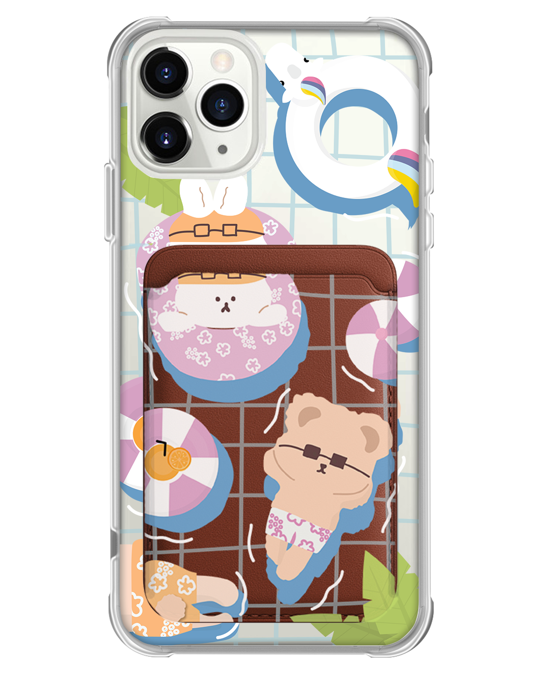 iPhone Magnetic Wallet Case - Pool Party Pink