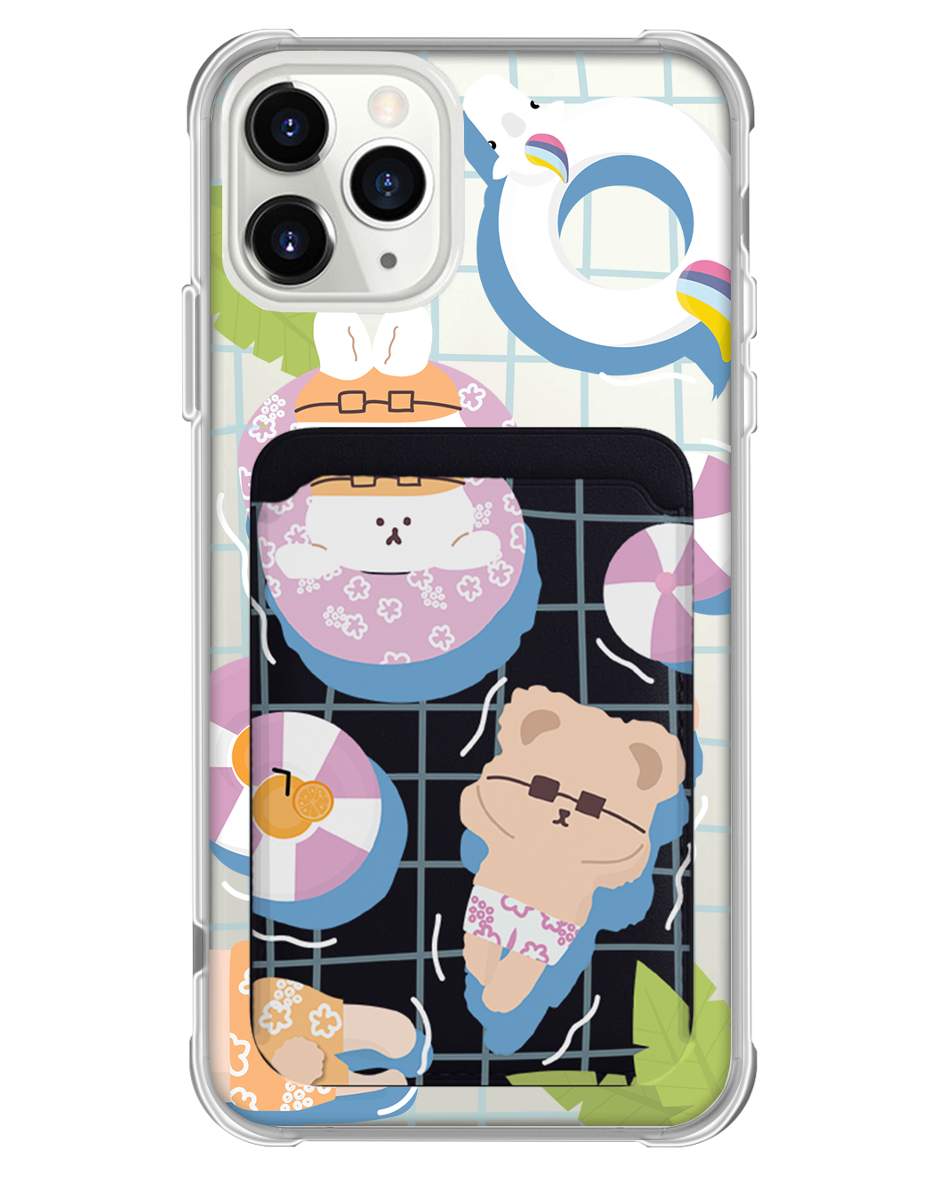 iPhone Magnetic Wallet Case - Pool Party Pink