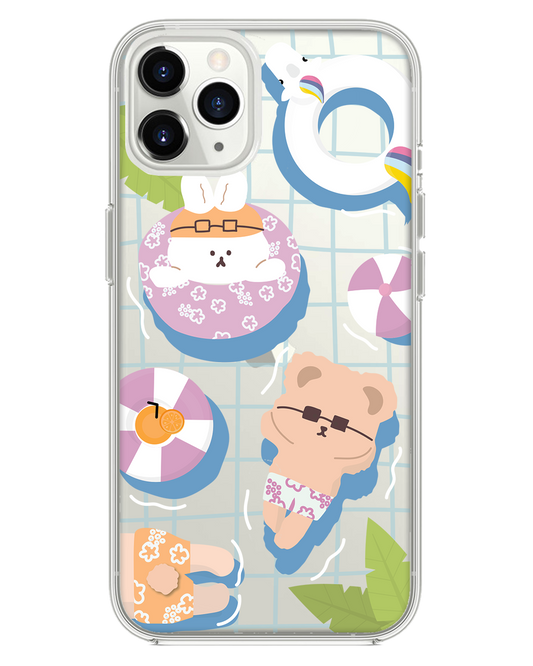 iPhone Rearguard Hybrid - สีชมพู Pool Party
