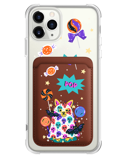 iPhone Magnetic Wallet Case - Puppy Monster