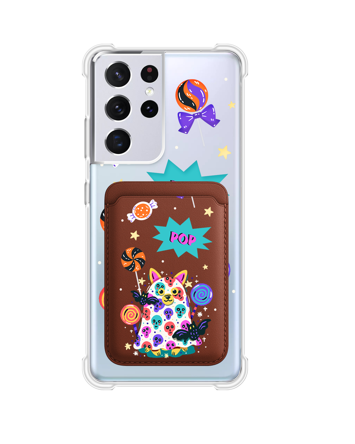 เคสกระเป๋าสตางค์แม่เหล็กสำหรับ Android - Puppy Monster