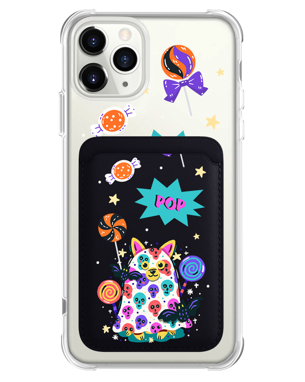 iPhone Magnetic Wallet Case - Puppy Monster