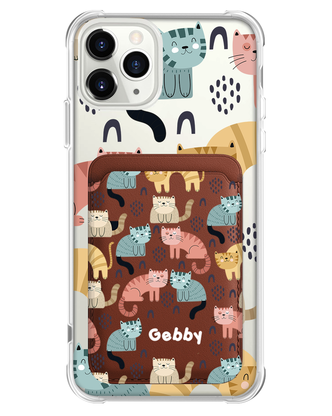 iPhone Magnetic Wallet Case - Rainbow Meow 1.0