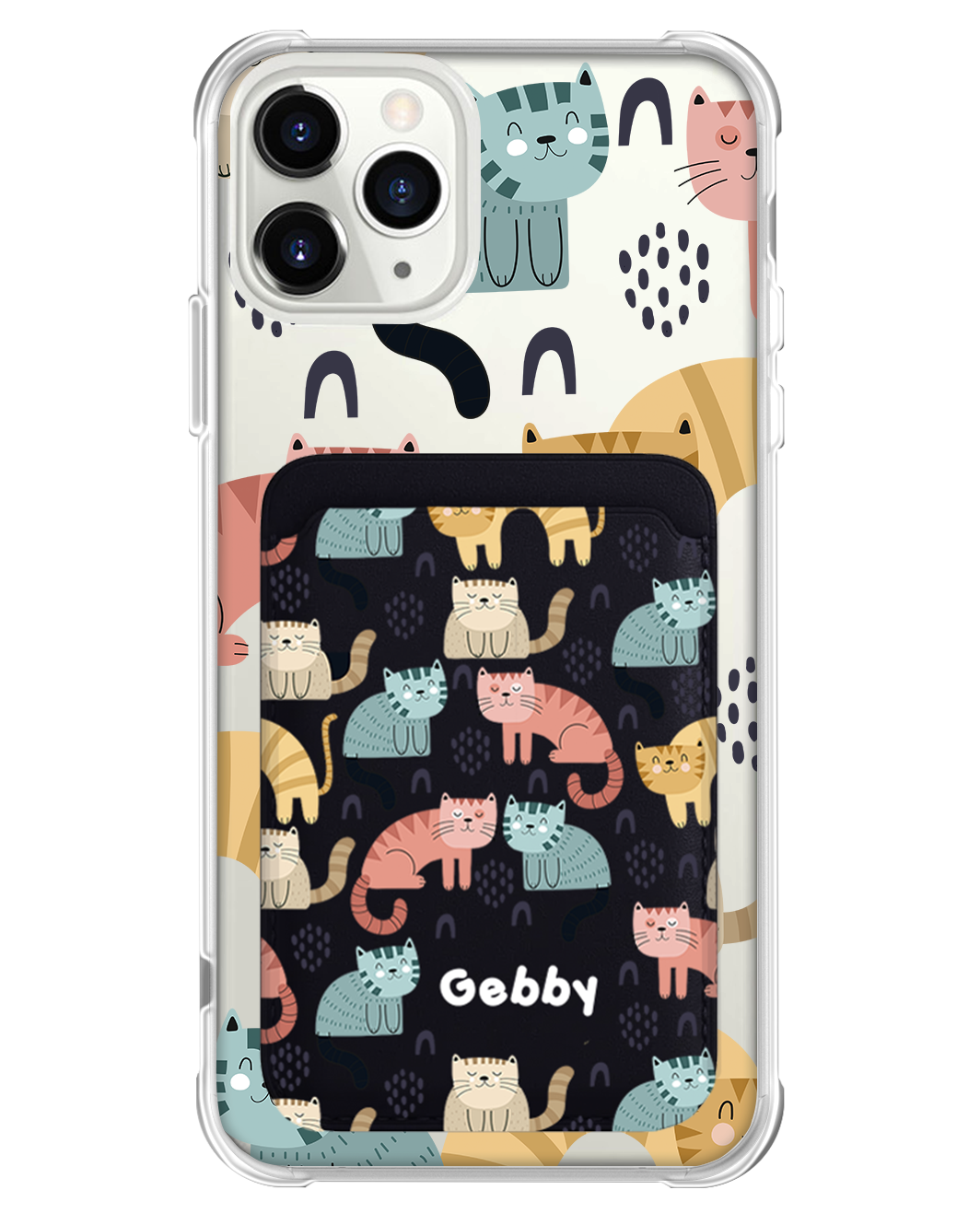iPhone Magnetic Wallet Case - Rainbow Meow 1.0