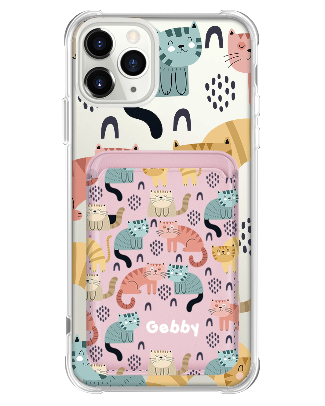 iPhone Magnetic Wallet Case - Rainbow Meow 1.0