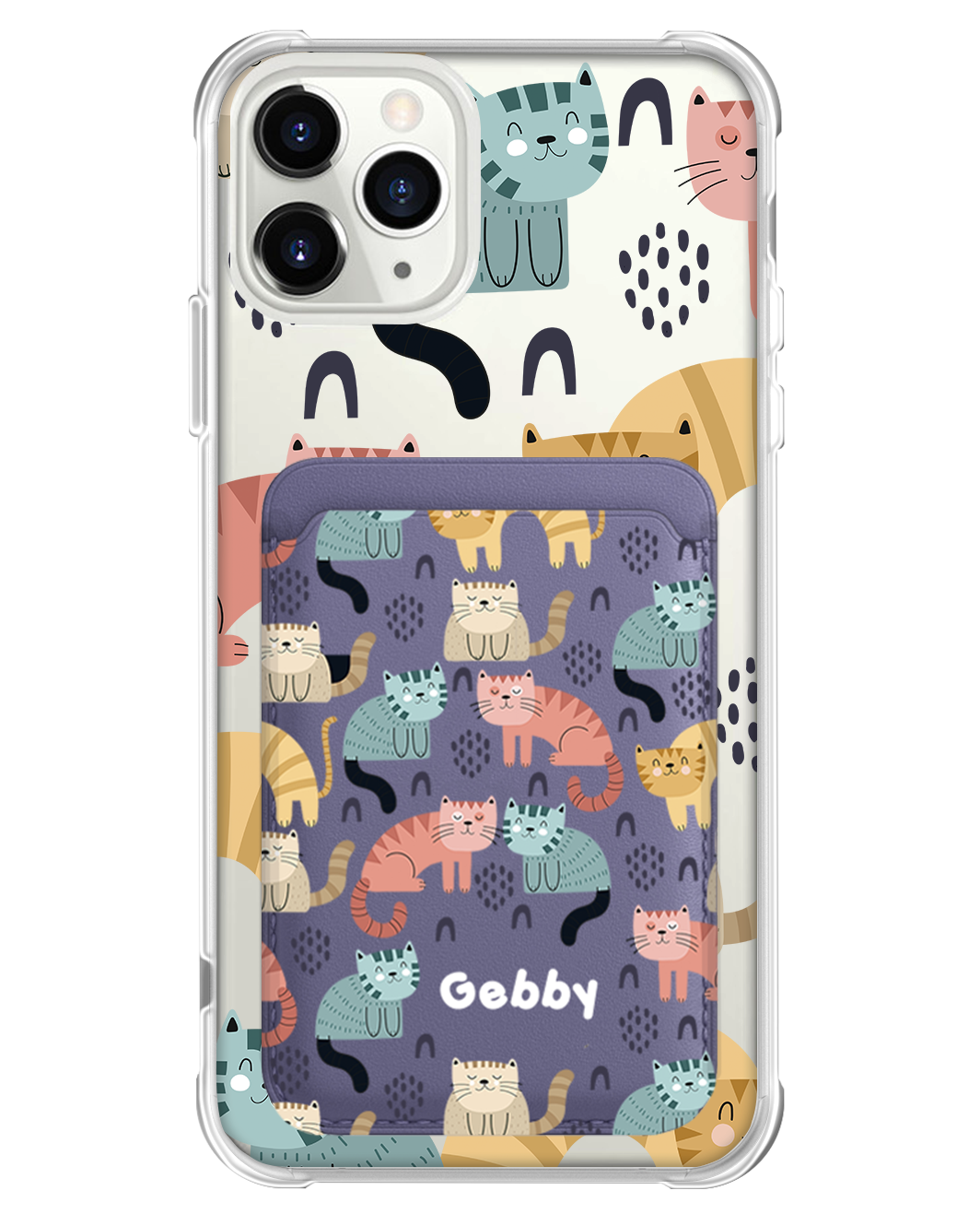 iPhone Magnetic Wallet Case - Rainbow Meow 1.0