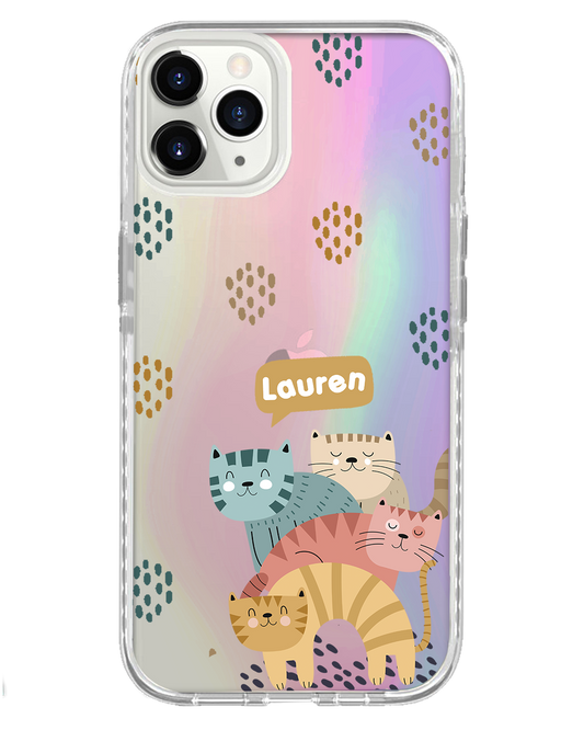 เคส iPhone Rearguard Holo - Rainbow Meow 2.0